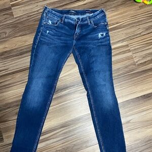 Women’s Distressed Silver Jeans